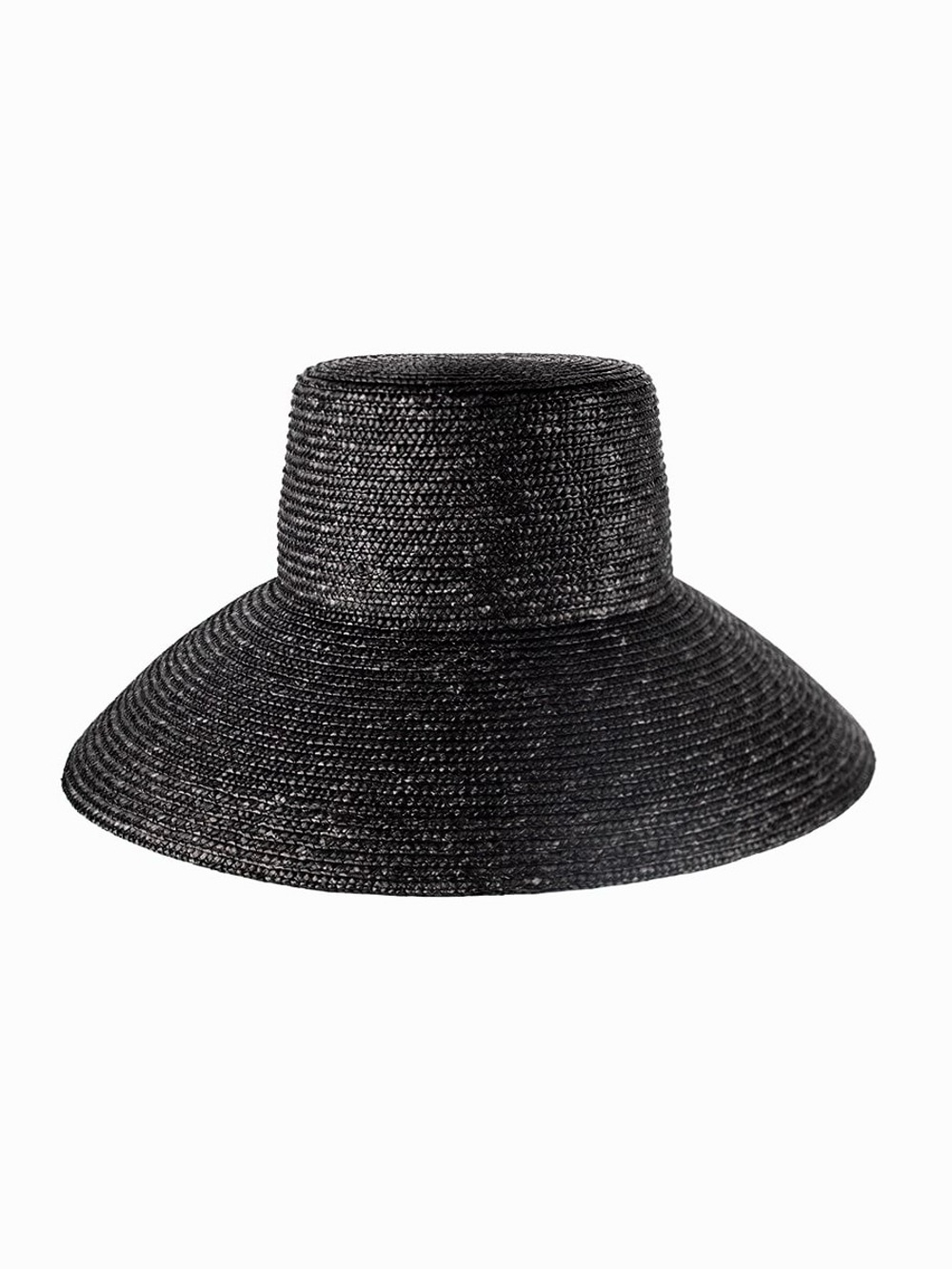 Boater Straw Black Hat Gigi Pip